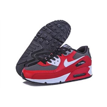 Nike Air Max 90 Womens Shoes Hot Red Gray White Spain